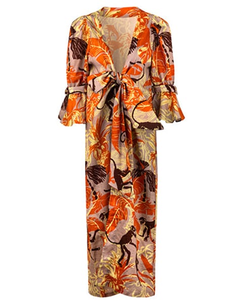 Juan de Dios Agua Alta Linen Kimono / Purple Monkeys