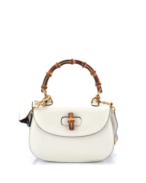 Gucci Bamboo 1947 Top Handle Bag Leather Small – White (pre-owned)