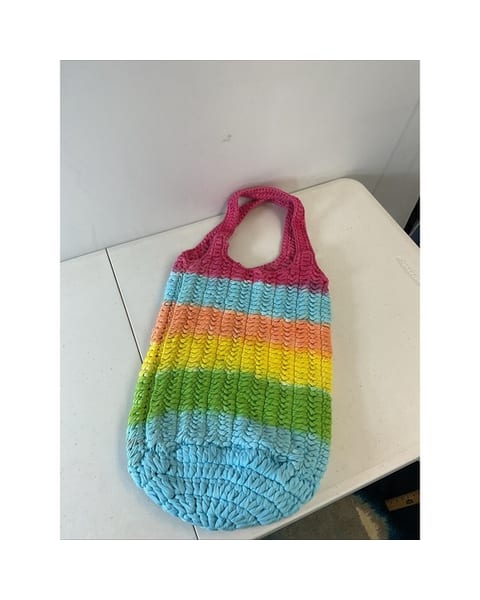 JW Anderson JW Anderson Rainbow Woven Crochet Knit Tote / Shopper (pre-owned)